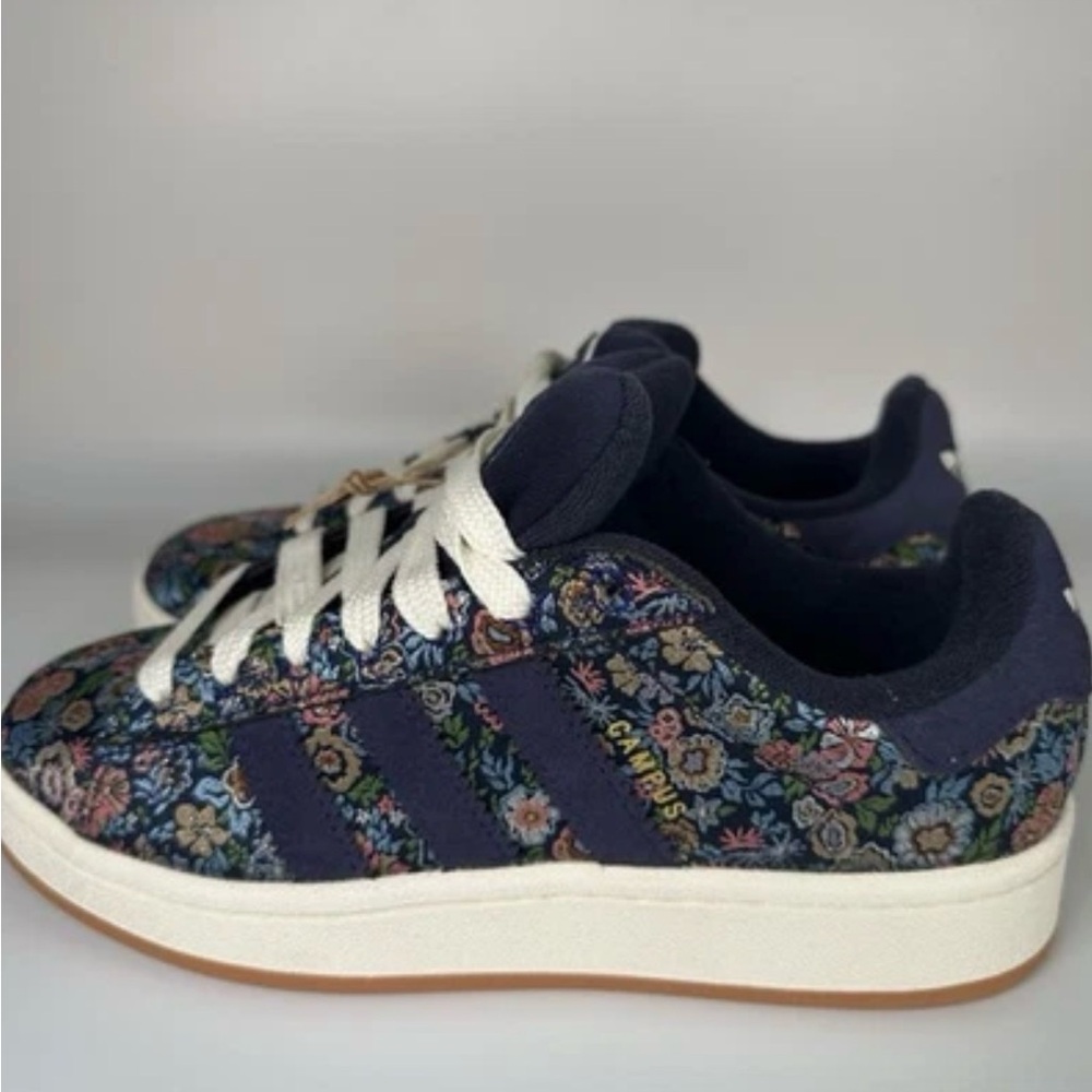 Adidas x Liberty London Campus Originals 00s Big Kids Size 5.5 Floral Blue
